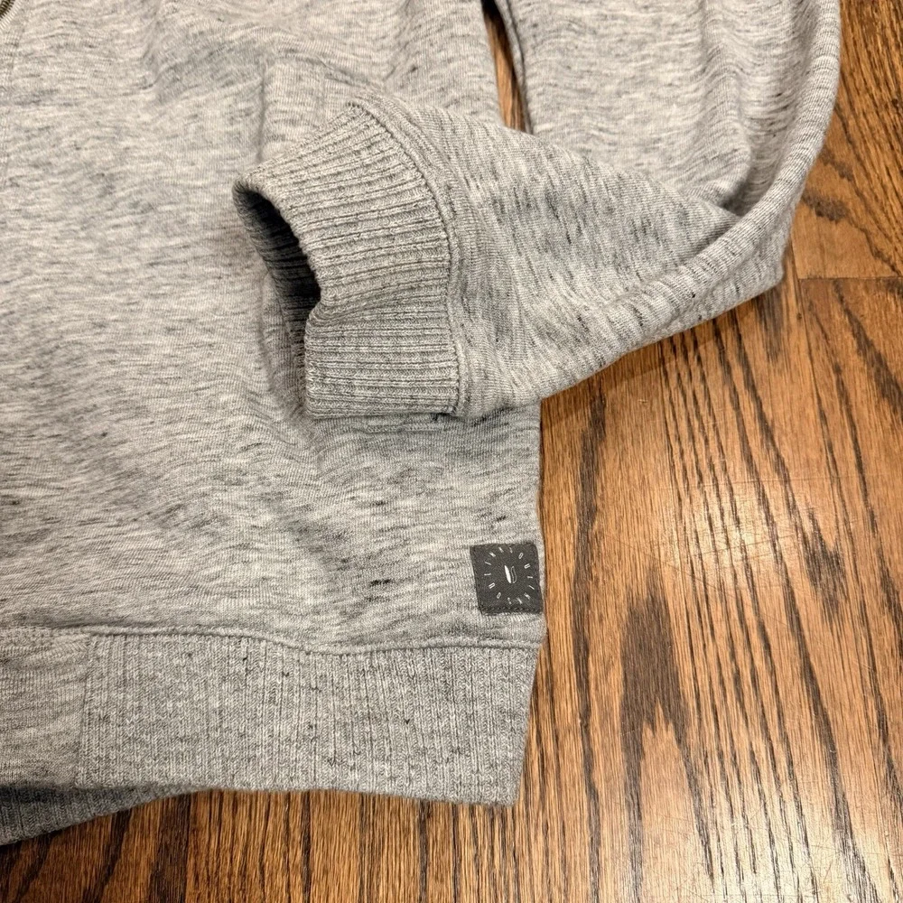 Linksoul Men's Medium Full Zip Knit‎ Sweater Jacket Heather Gray Golf Casual